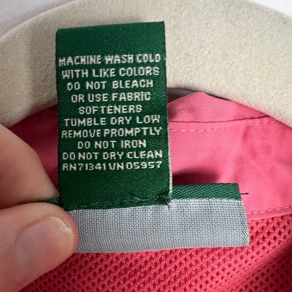 L.L. Bean Pink Nylon Blend UPF50 Pockets Drawstring Waist Cover Up Dress Sz L - Picture 8 of 8